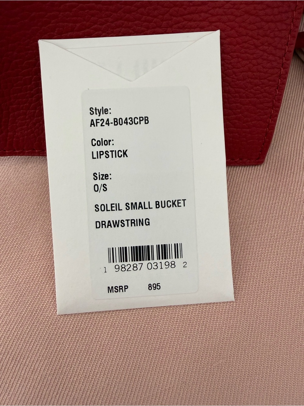 3.1 Phillip Lim Red Pebbled Drawstring Shoulder Bag - Picture 7 of 9